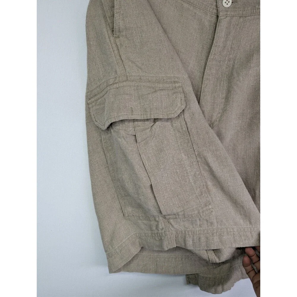 Daniel Cremieux Men’s Linen Khaki Cargo Shorts 36